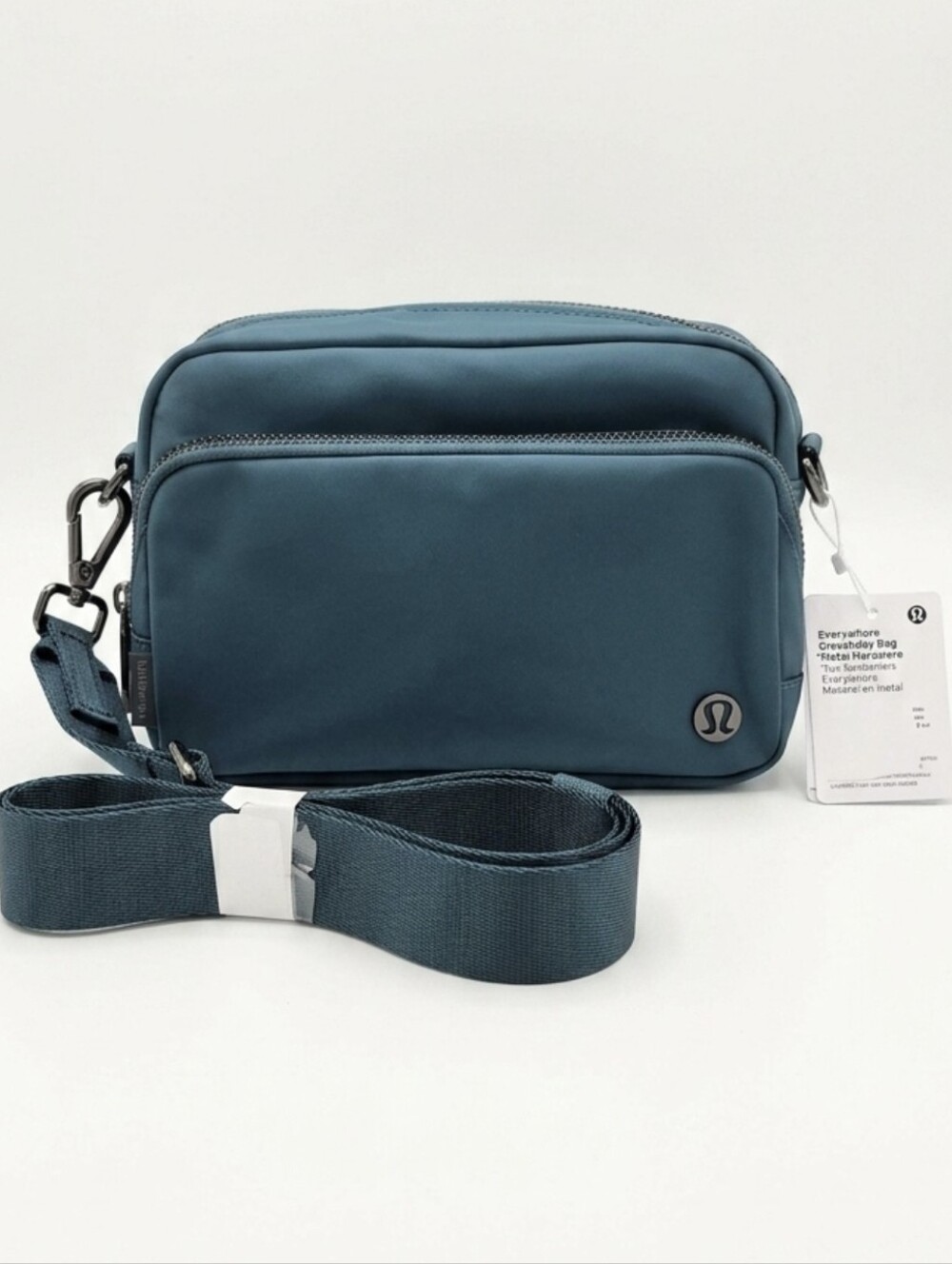 Lululemon Everywhere Crossbody Bag Large 2L Deep Marina Teal Gunmetal Hardware